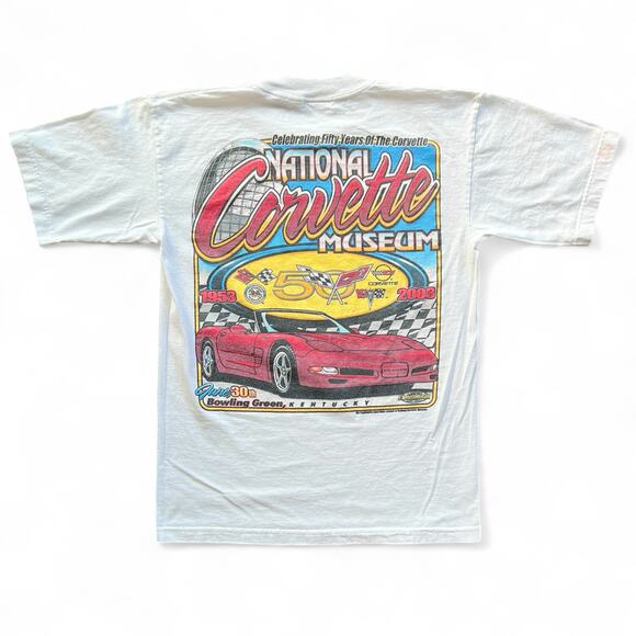 Vintage Y2K National Corvette Museum Car USA Made T Shirt Racing Chevy 50 years - Picture 1 of 12